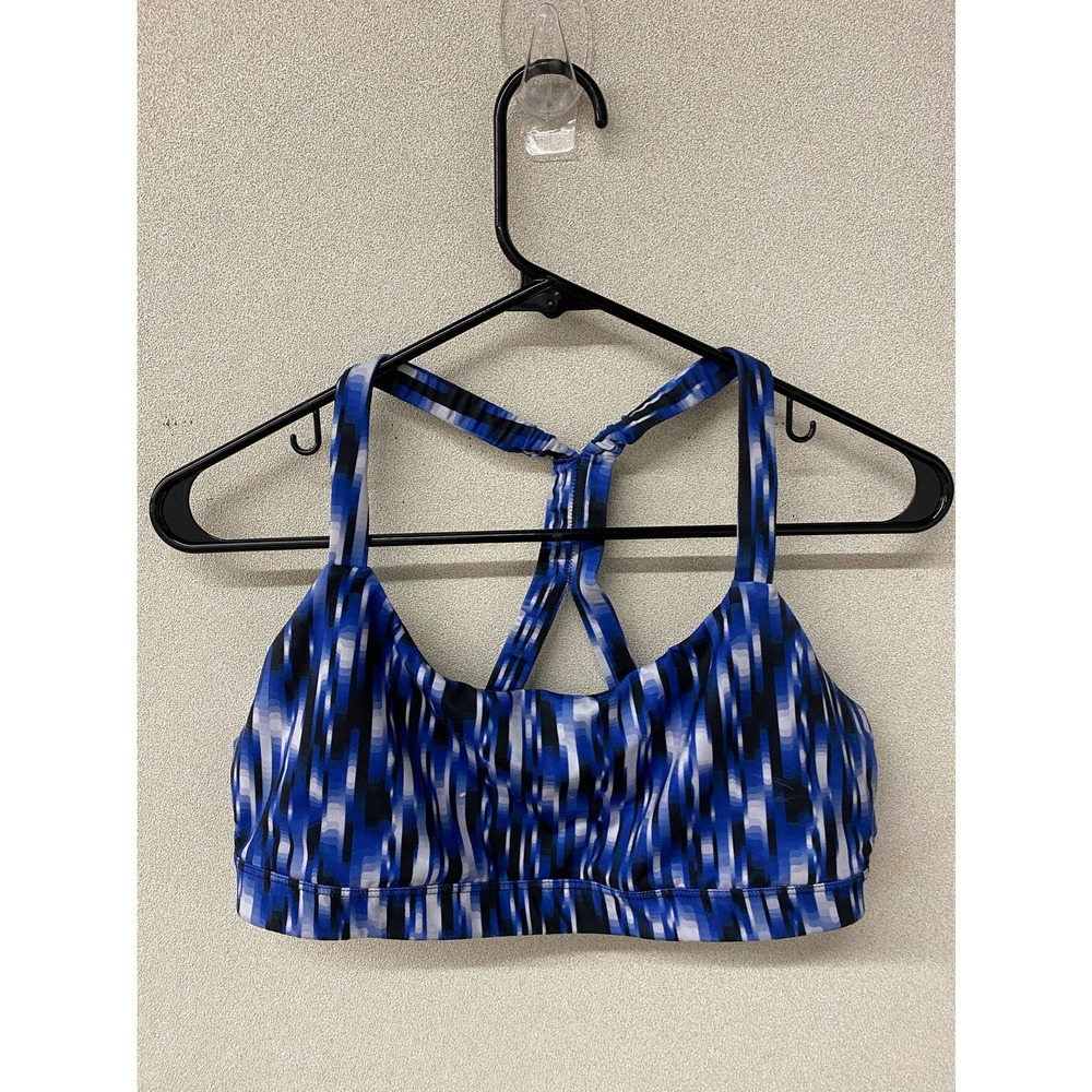 GapFit Sports Bra Blue Patterned Size L
